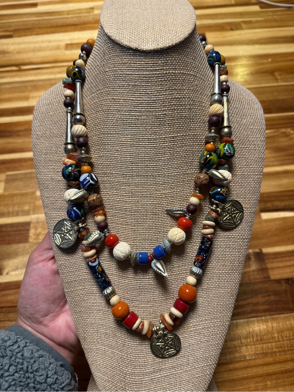 Boho Multi-Color Beaded Layered Necklace - Artisan Style